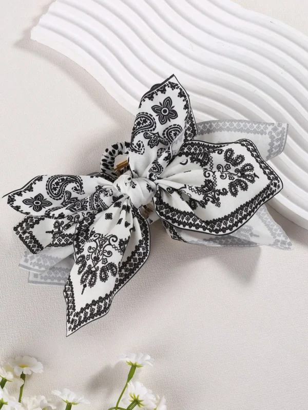 1pc Bandana Flower Boho Bowknot Women Street Elegant Casual Hair Claw Hair Clip Hair Accessories for Women