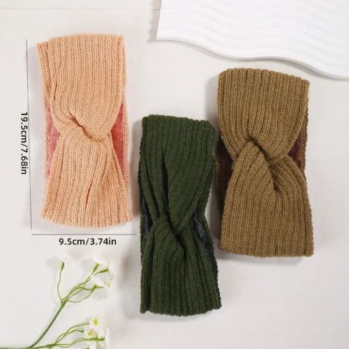 2 Pack Plush Wool Headband