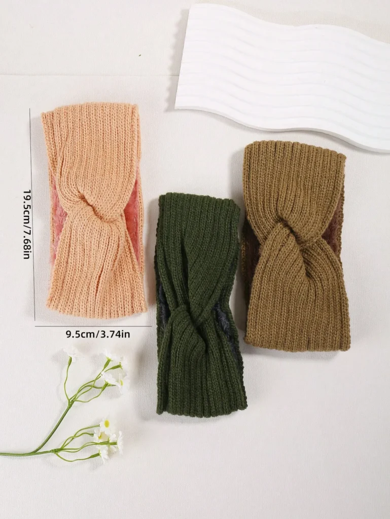 2 Pack Plush Wool Headband