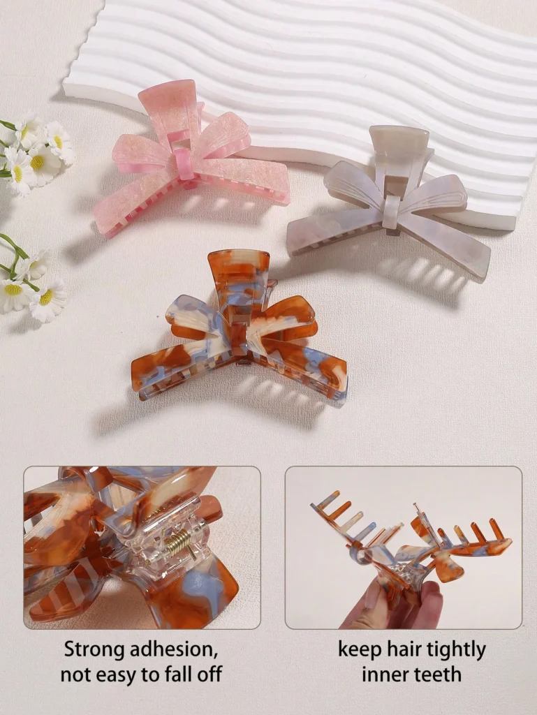 Bow Acetate Hair Claw