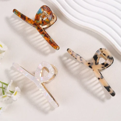 Leopard Print Hair Claw Hair Clip-2