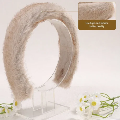 Plush Solid Color Headband-4