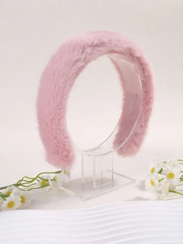 Plush Solid Color Headband-4