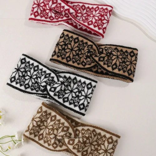 1 Pack Knitted Boho Knotted Elegant Casual Warm Headband Hair Accessories for Women