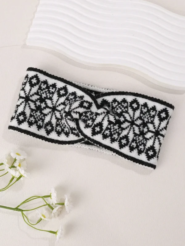 1 Pack Knitted Boho Knotted Elegant Casual Warm Headband Hair Accessories for Women