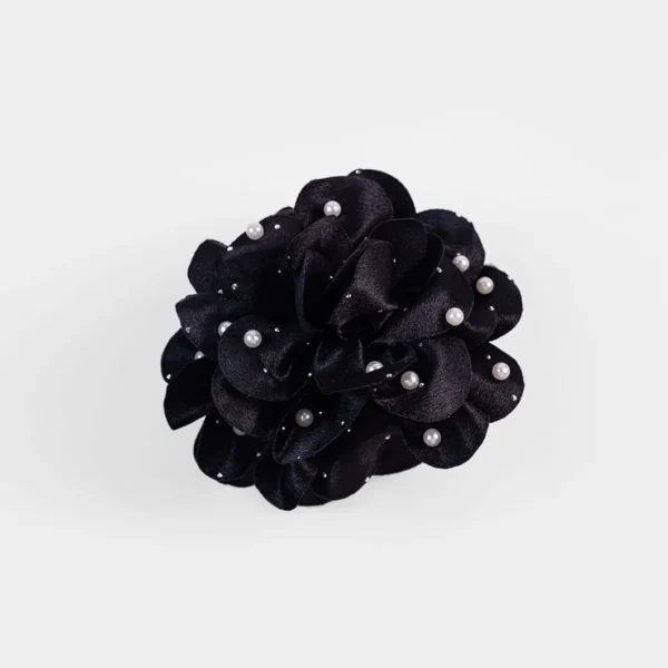 Pearl Rhinestone Flower Hair Claw4