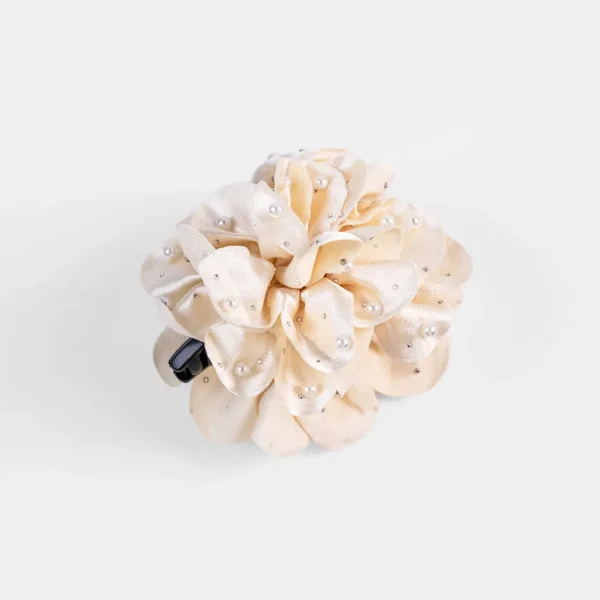 Pearl Rhinestone Flower Hair Claw4