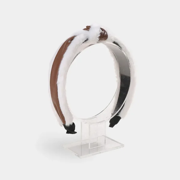 PU Fur Plush Knotted Headband