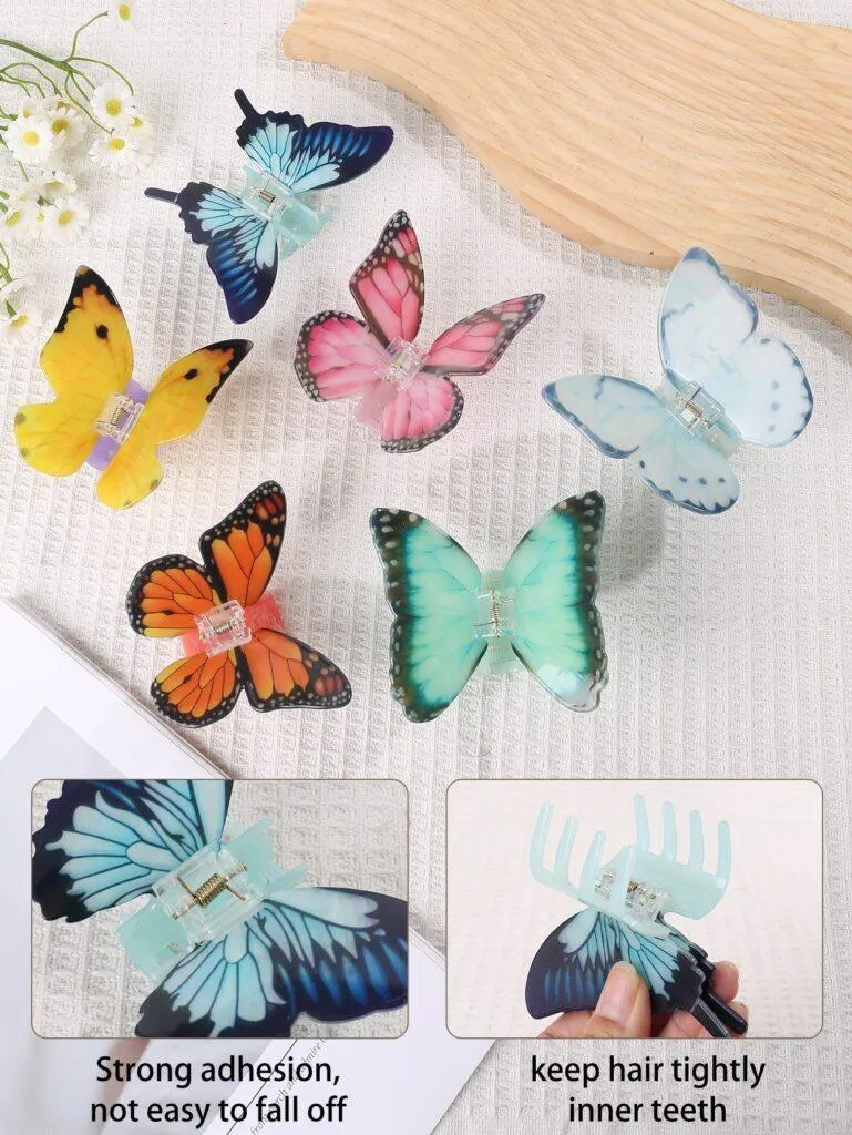 butterfly acetate hair clip