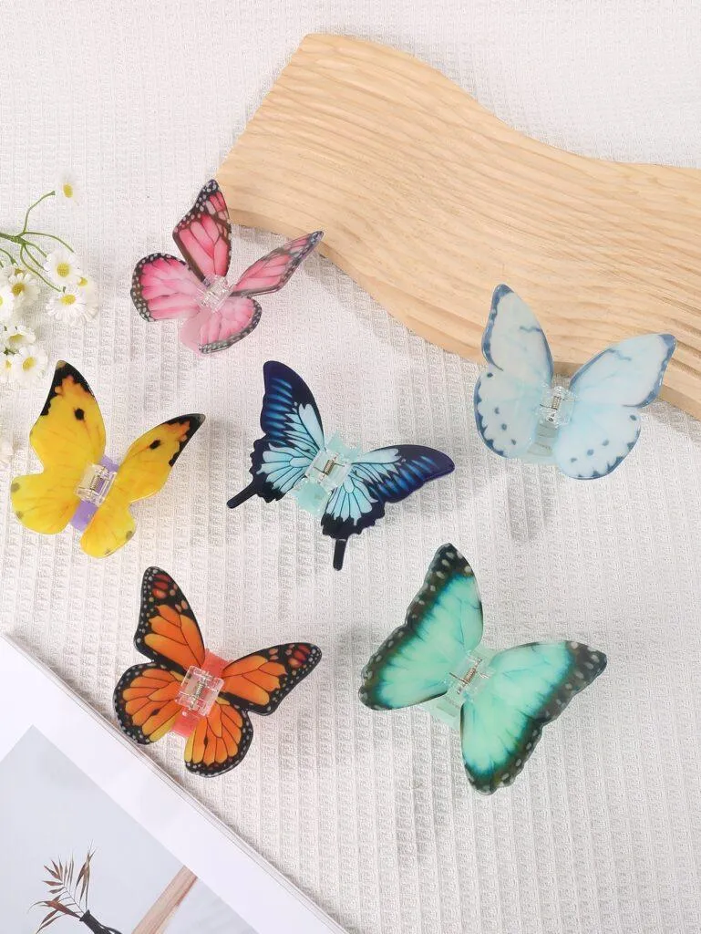 butterfly acetate hair clip