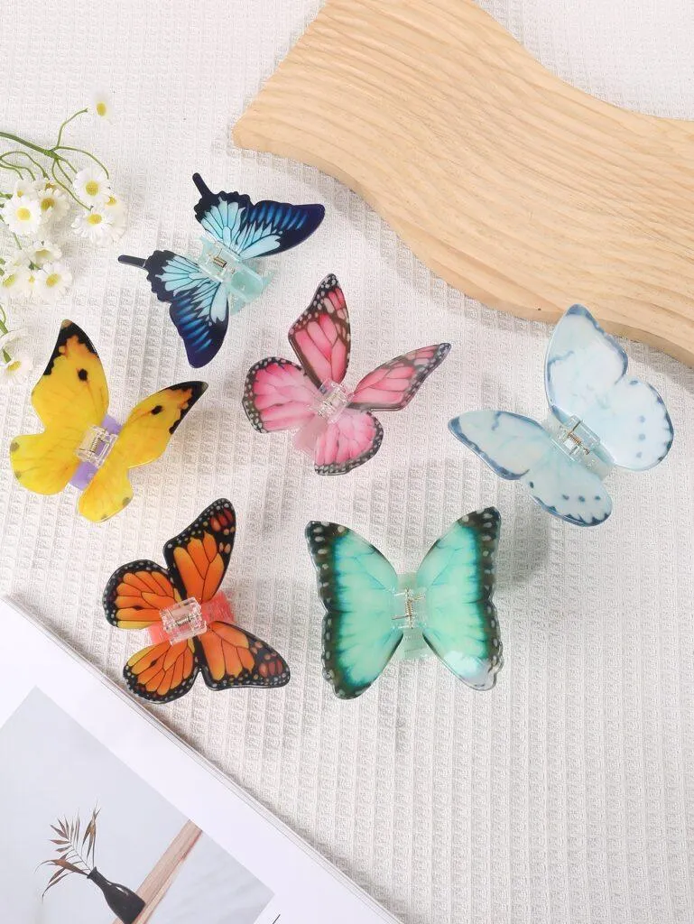 butterfly acetate hair clip