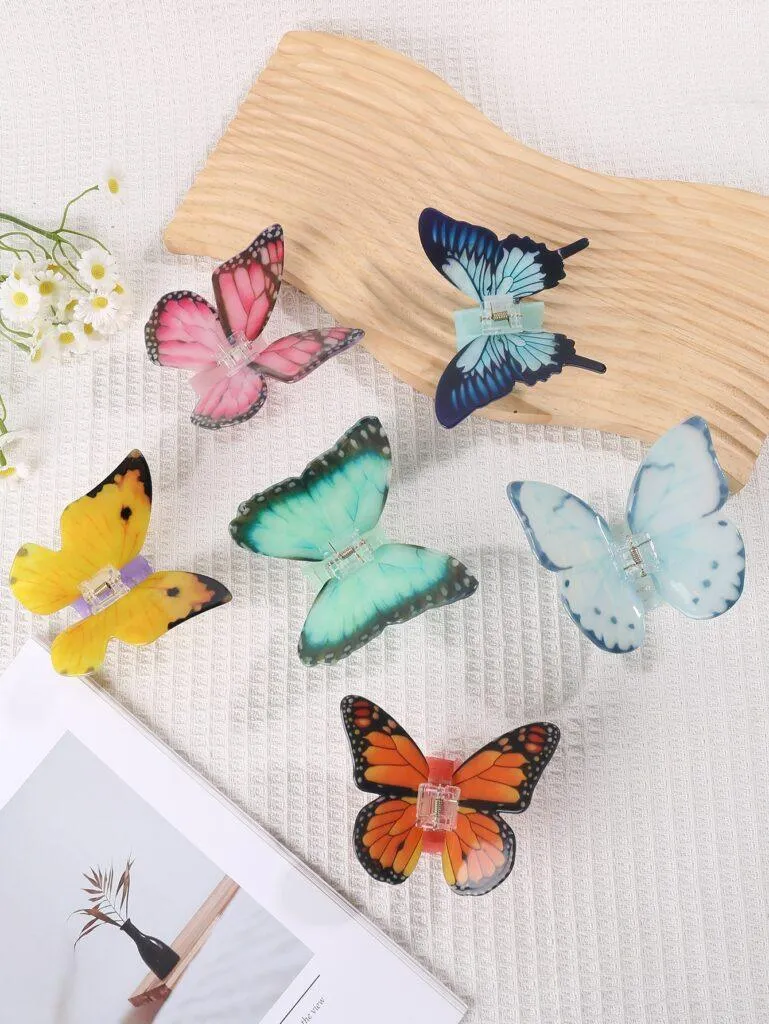 butterfly acetate hair clip