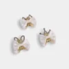 3/12pcs Bowknot Crown Rabbit Hair Clip