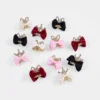 3/12pcs Bowknot Crown Rabbit Hair Clip