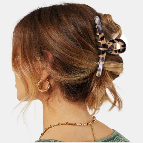 Leopard Print Hair Claw Hair Clip