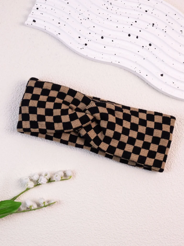 Checkerboard Knitted Wool 