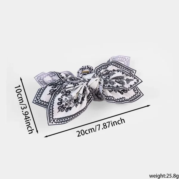 1pc Bandana Flower Boho Bowknot Women Street Elegant Casual Hair Claw Hair Clip Hair Accessories for Women