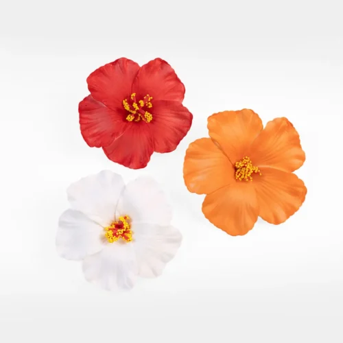 Hibiscus flower duck hair clip