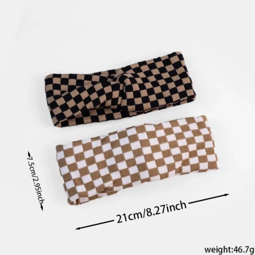 Checkerboard Knitted Wool