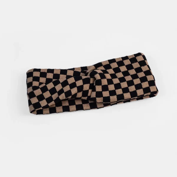 Checkerboard Knitted Wool