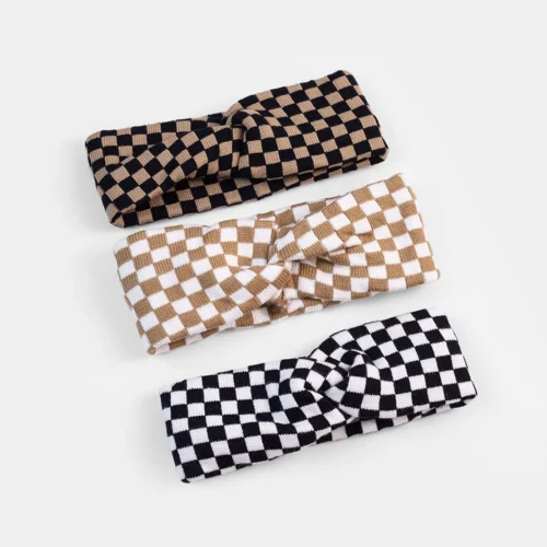 Checkerboard Knitted Wool