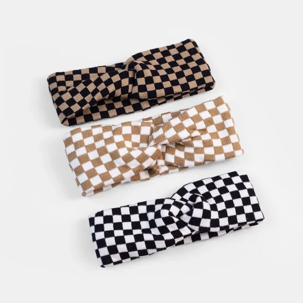 Checkerboard Knitted Wool