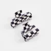 Checkerboard Acrylic Hair Claw Hairpin