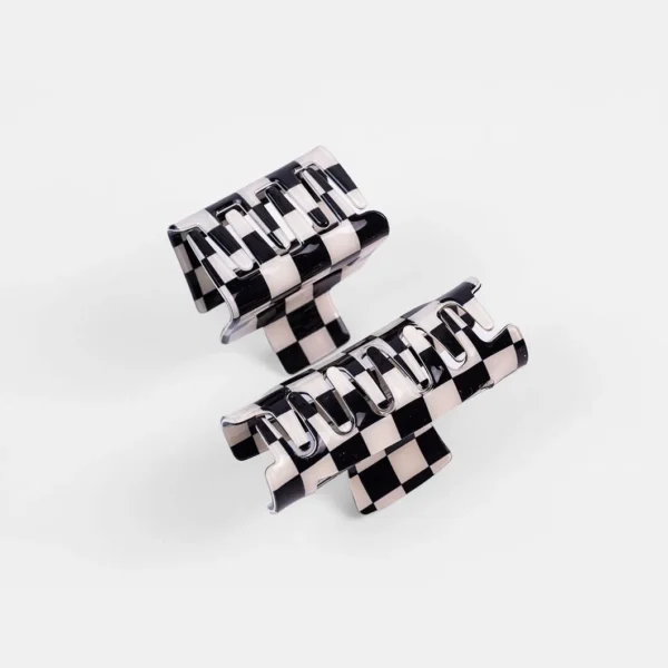 Checkerboard Acrylic Hair Claw Hairpin