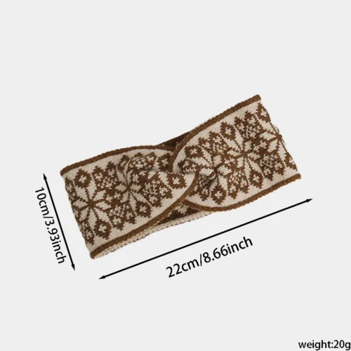 1 Pack Knitted Boho Knotted Elegant Casual Warm Headband Hair Accessories for Women