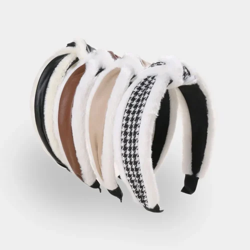 PU Fur Plush Knotted Headband