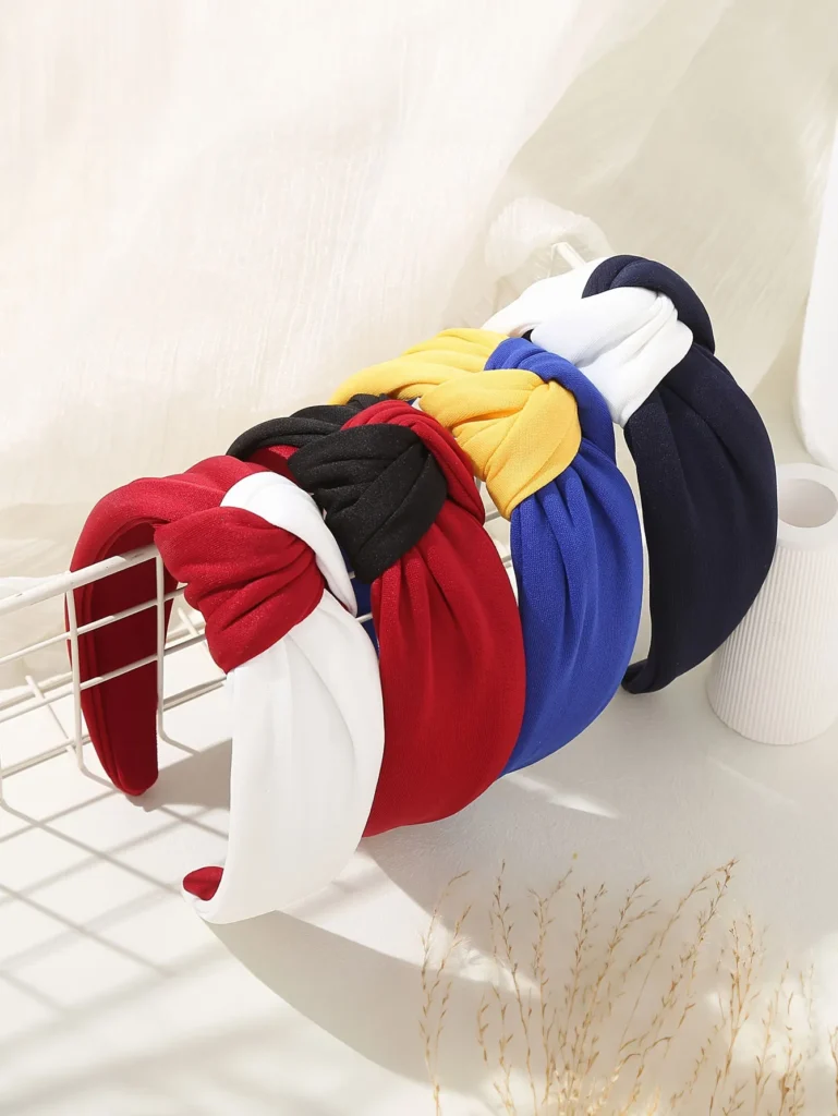 Patchwork solid color headband