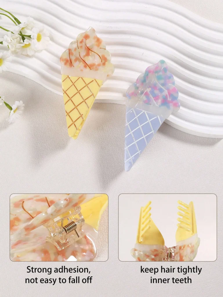 Ice Cream Acetate Hair Clip