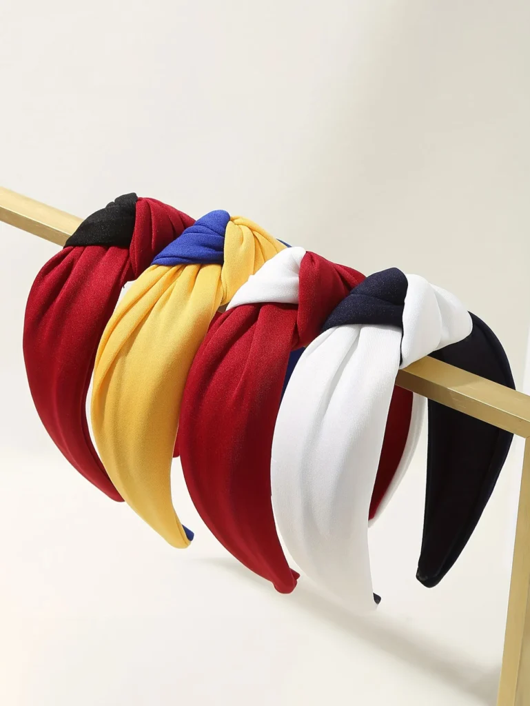 Patchwork solid color headband