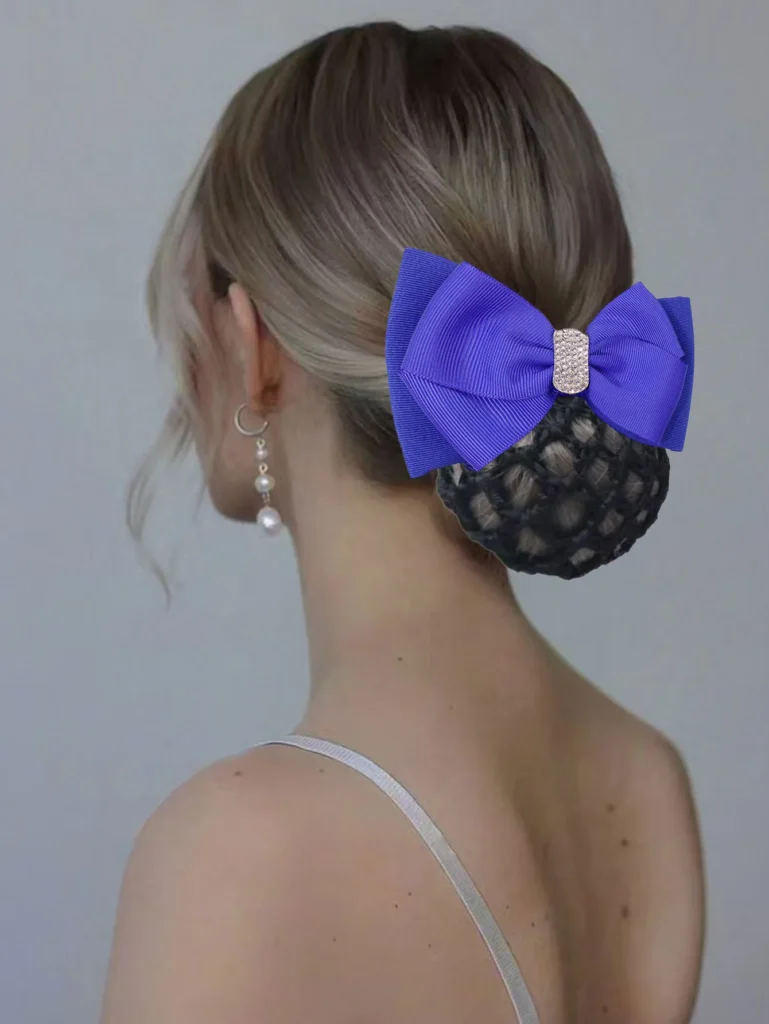 Diamond Solid Color Bow Hair Net