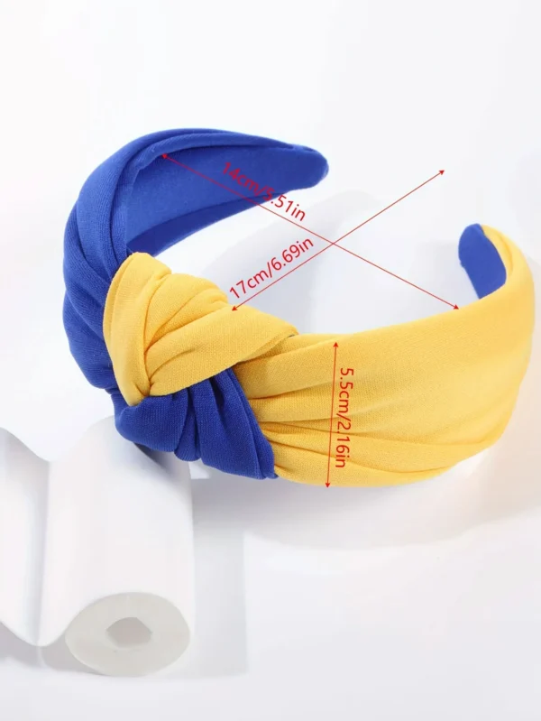 Patchwork solid color headband