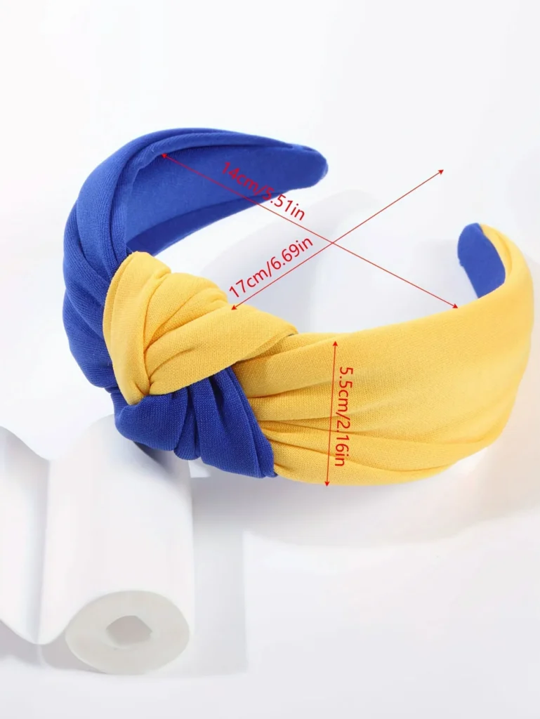 Patchwork solid color headband