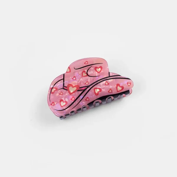 Cowboy hat print hair clips