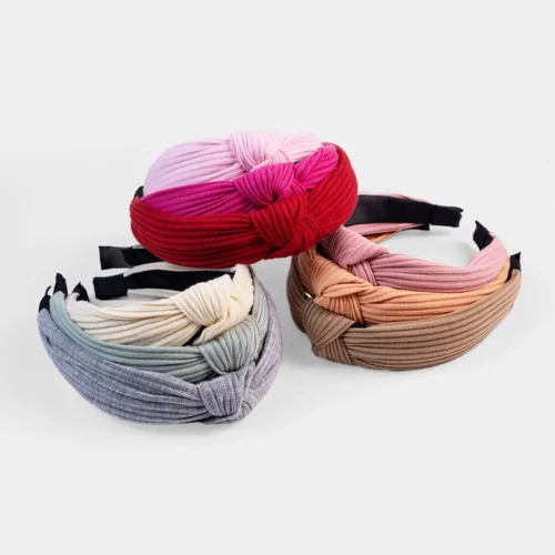 Solid Color Striped Headband