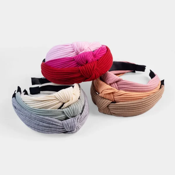 Solid Color Striped Headband