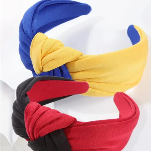 Patchwork solid color headband