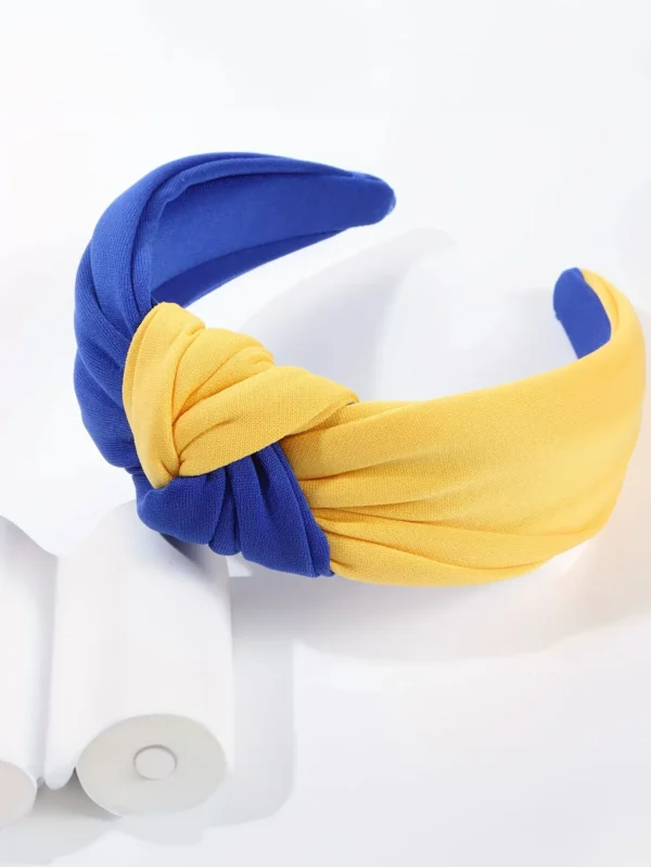 Patchwork solid color headband