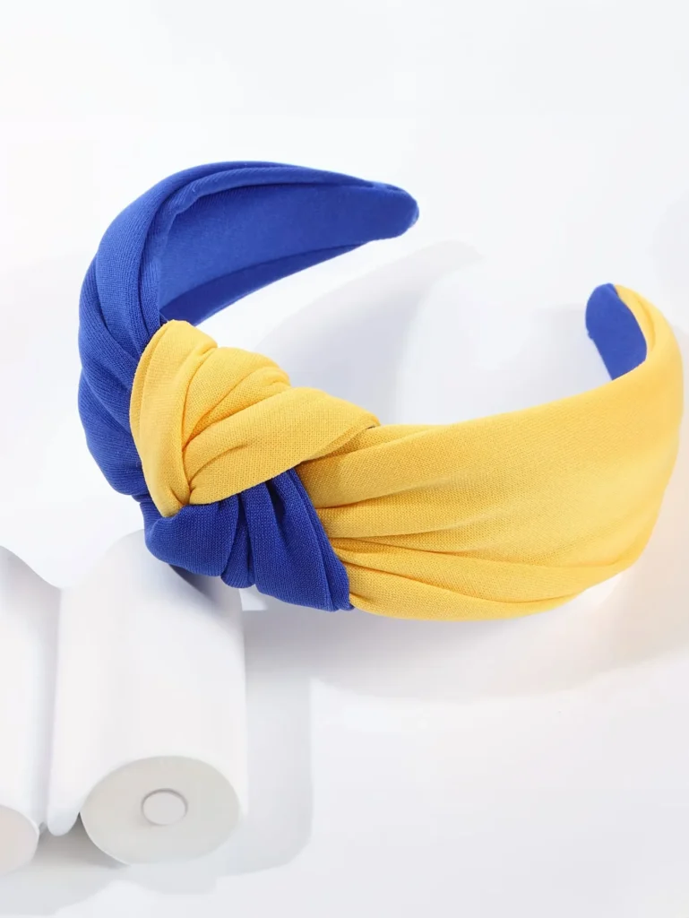 Patchwork solid color headband