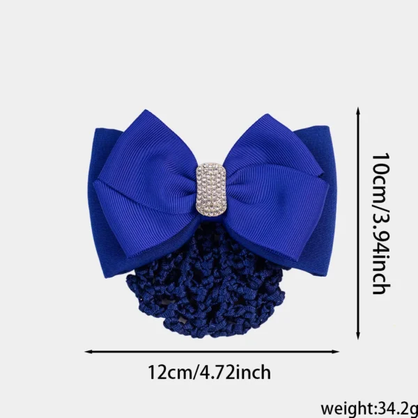 Diamond Solid Color Bow Hair Net