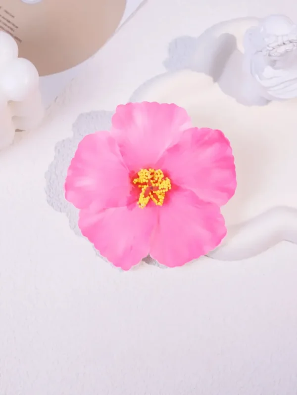 Hibiscus flower duck hair clip