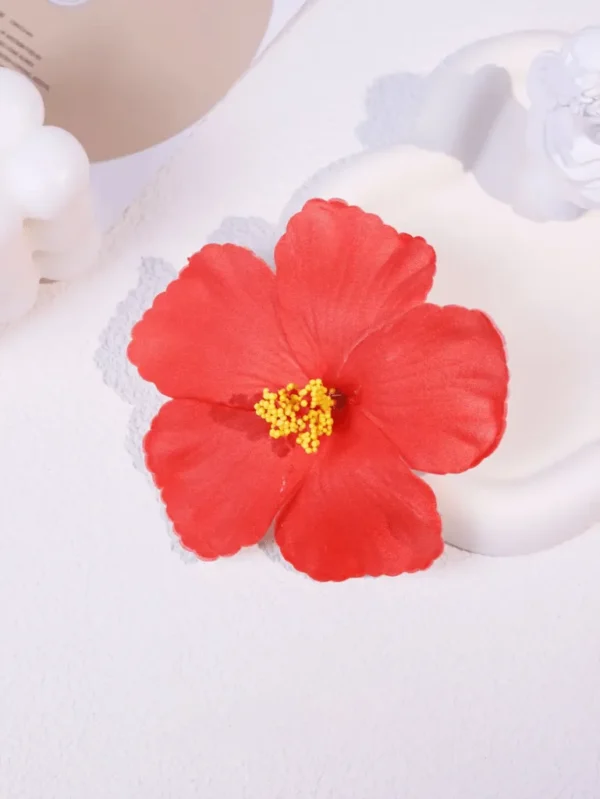 Hibiscus flower duck hair clip