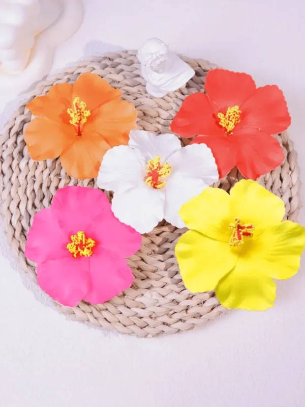 Hibiscus flower duck hair clip