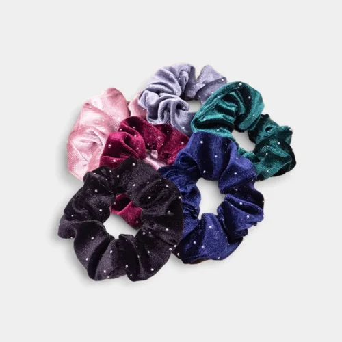 Gold velvet solid color hair band