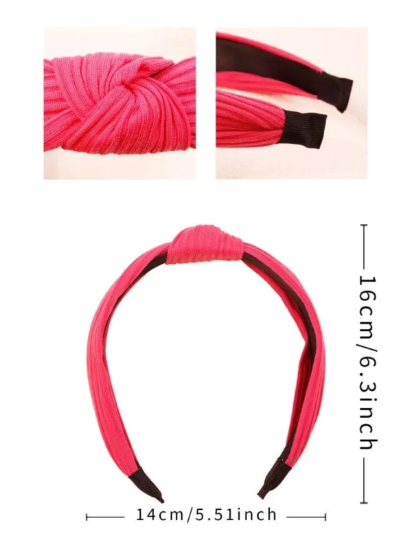 Solid Color Striped Headband