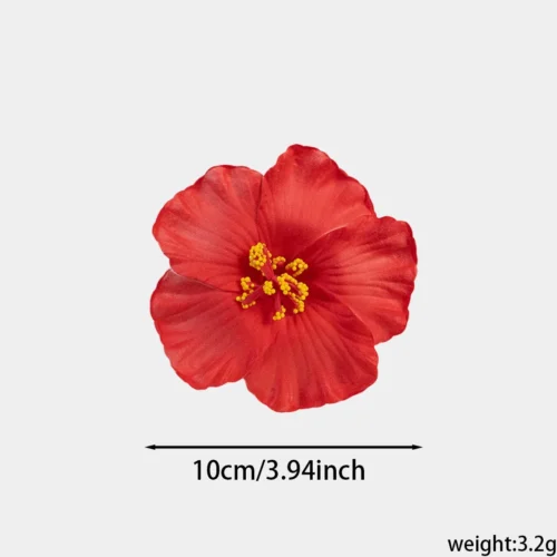 Hibiscus flower duck hair clip