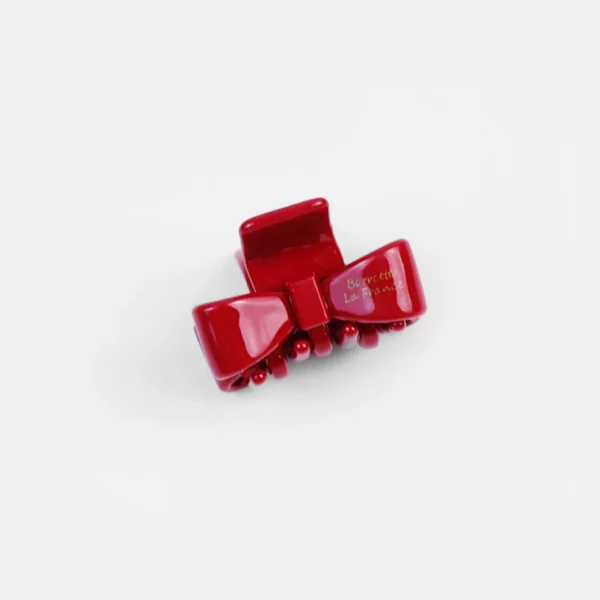 Acetate solid color bow hairpin